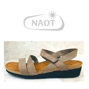 NAOT Sandals Strappy Brown / Stone / Mushroom / Tan Kayla Suede